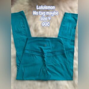 LULULEMON Teal High-Waisted Leggings